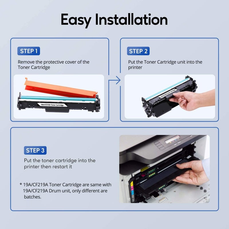GOTOBY طبل أسود 19A CF219A وحدة طبل بديلة متوافقة لطابعة HP 19A CF219A تعمل مع Pro MFP M130fw M130nw M130fn M130a M102w M102a M130 M102 - Image 3